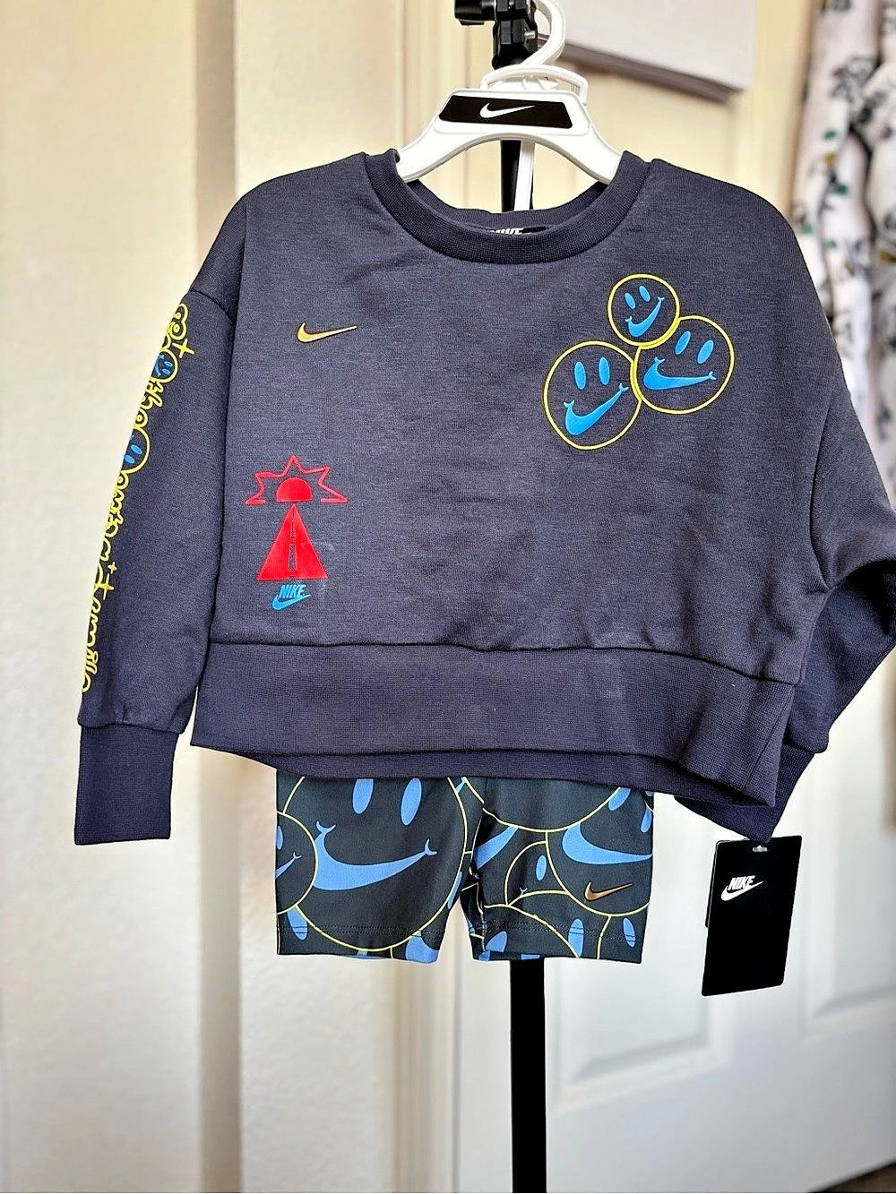 Nike Girls 2T Blue & Black Matching Set NWT